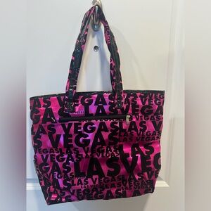 Las Vegas Pink and Black Tote Bag